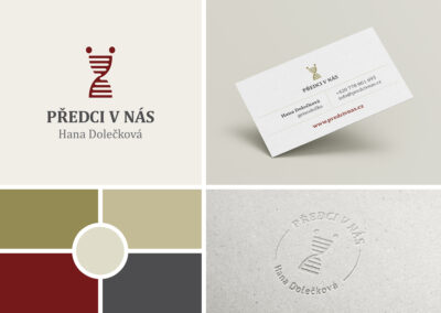 Logo a základ brandu pro genealožku - Hana Dolečková, Předci v nás