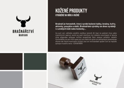 Brašnářství Marvan - logo a základ brandu logo, vizuální identita, vizuální styl, branding, corporate identity