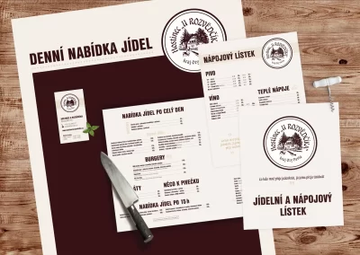 corporate identity, vizuální identita, vizuální styl, branding - Hostinec u Rozvědčíka