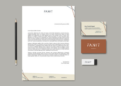 logo, logotyp, vizitka, hlavičkový papír, vizuální identita, vizuální styl, corporate identity, branding - FANIT