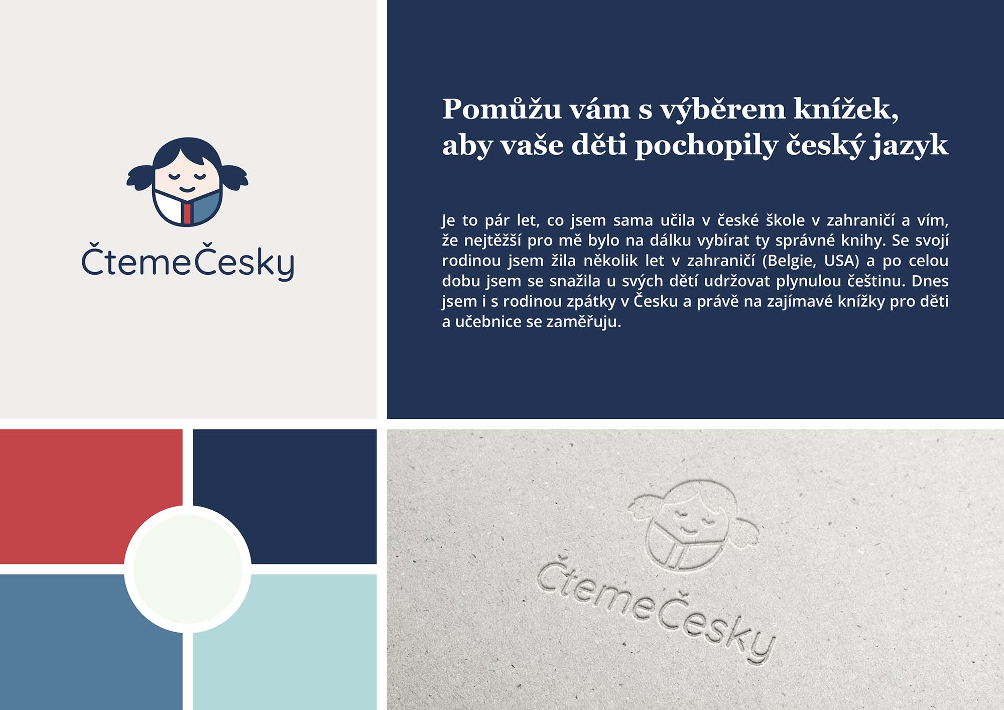 ČtemeČesky logo, vizuální identita, corporate identity, brand - ČtemeČesky